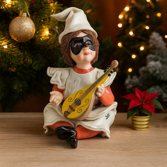 Zampiva – Pulcinella Maxy in Ceramica Dipinta a Mano 28x19x20 cm