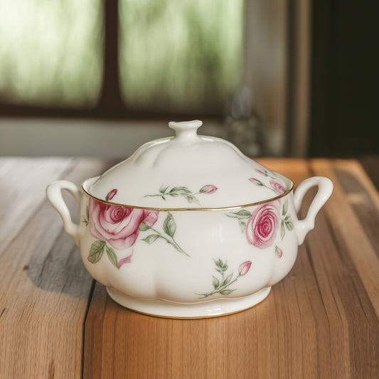 Zuppiera Royal Albert Rose Clouds in porcellana 3,5 Lt – decoro raro e introvabile – Le Favole