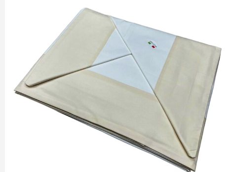 Completo letto con bordo art: feel in cotone | made in Italy