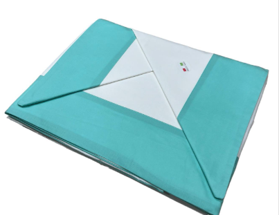 Completo letto con bordo art: feel in cotone | made in Italy