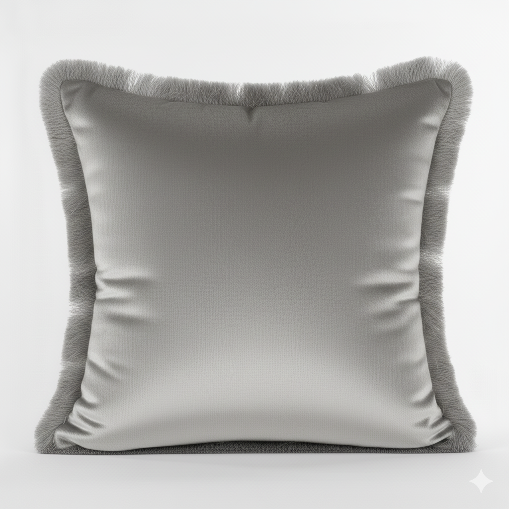 Cuscino Arredo in Velluto con Frange 45x45 cm