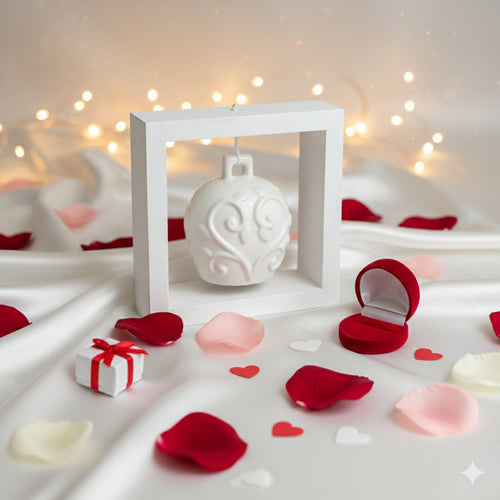 Spago di Terra Quadro Campana Bianca Ceramica con Cornice Legno 15x15 cm