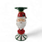 h20 cm Ilary Queen Porta Candele Santa Claus Babbo Natale in Marmorino