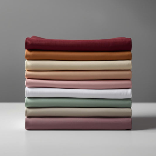 Completo Letto Tinta Unita Cotone Percalle 200 Fili linea ARIA- Matrimoniale.