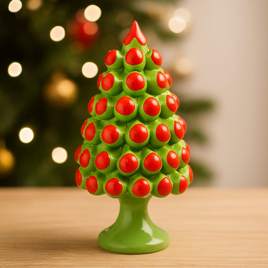 Christmas Trees Pine Cone Tree H 25/35 cm - Green Red