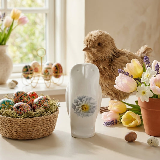 Ceramiche Viva Gufo Porcellana Decorativa H 18 cm