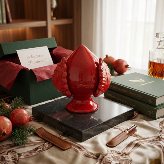 sharon pumo portafortuna ceramica rosso 8,5x12 cm