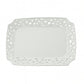 Arte di Nacchi Vassoio Ceramica Bianca Traforata 30×20 cm