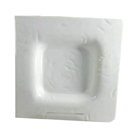 Zampiva Centro Vuota Tasche 15x15 Cm Color Bianco In Ceramica Decoro Rose Porta Bon Tavola