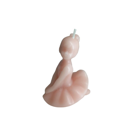 Cereria Parma Candela Profumata Ballerina Cipria Rosa H.10x6,5 Cm Made In Italy