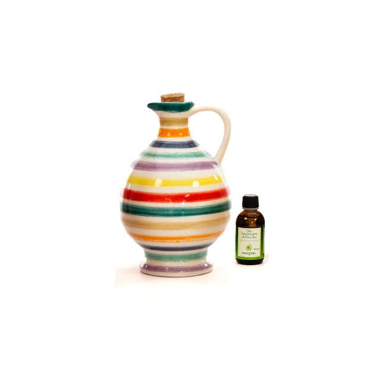 Cuorematto Oliver Oliera Ampolla Grande In Porcellana Con Olio Bio Ruscino Da180 Yx