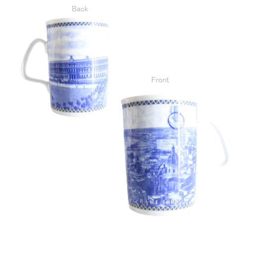 Tendenze Tazza Mug H.10,5 Cm In Porcellana Fine Decoro Grand Italia nel 1800 Città