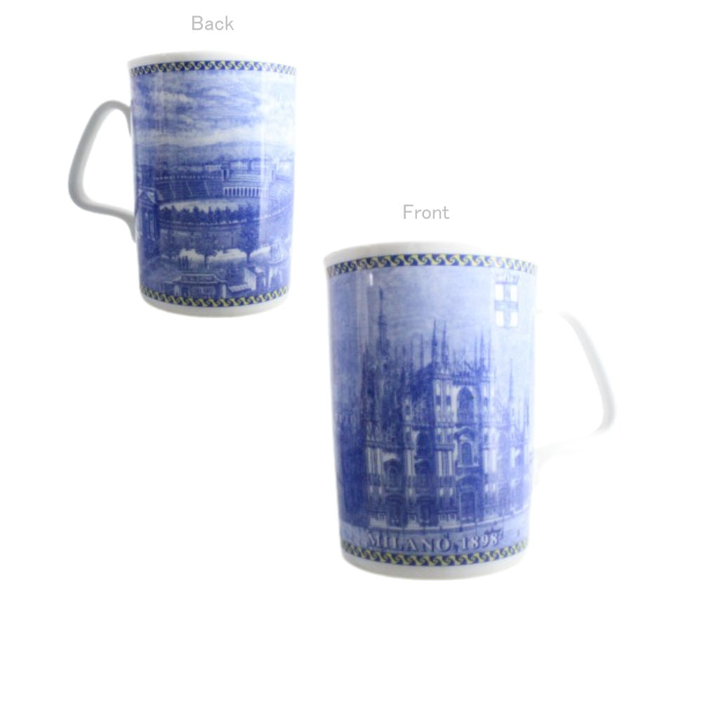 Tendenze Tazza Mug H.10,5 Cm In Porcellana Fine Decoro Grand Italia nel 1800 Città