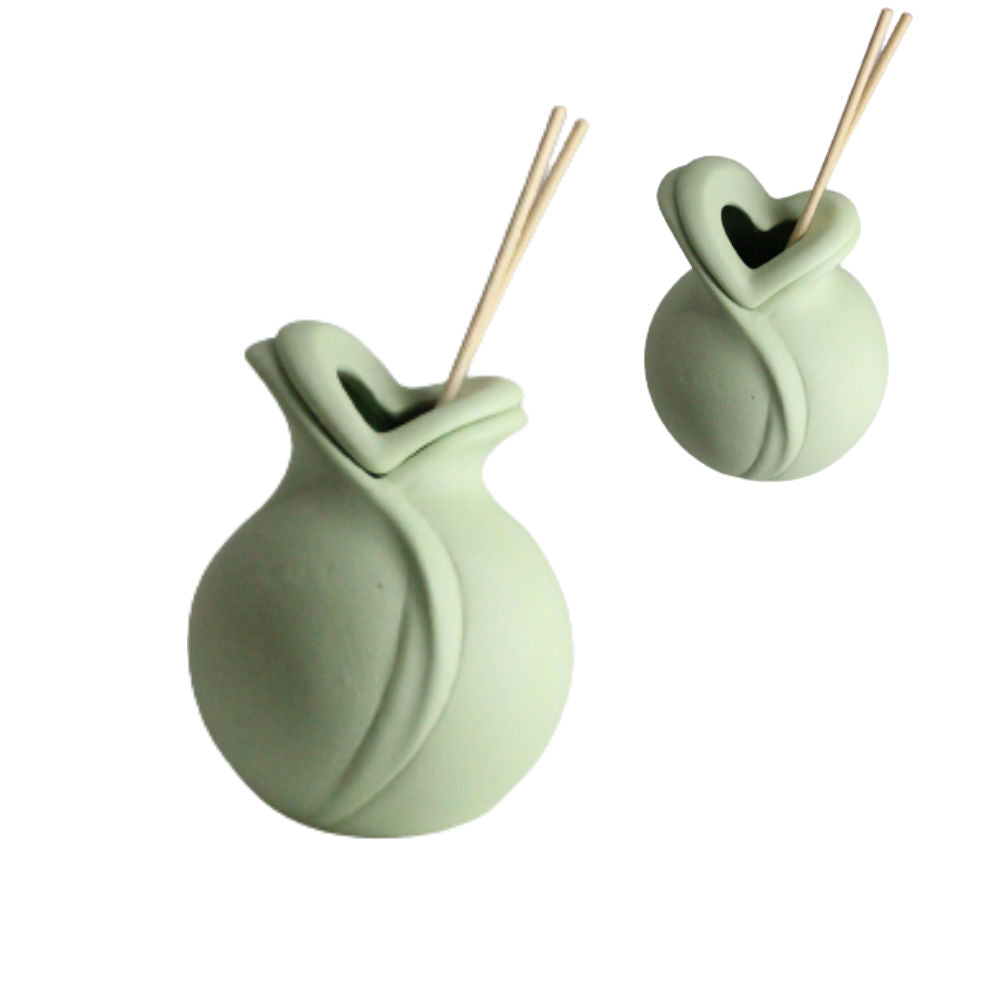 Weds Vaso Diffusore Porcellana e Biscuit decoro Cuori Made In Italy Moderno