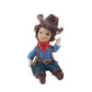Zampiva Statua Cowboy H.9,5 Statuina In Ceramica Made In Italy 00437
